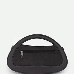 ZOUK Nadia Textured Structured Sling Bag with Cut Work image 2
