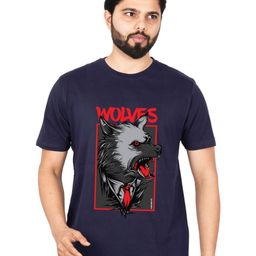 LA MILANO Men Graphic Printed Round Neck Pure Cotton Slim Fit T-shirt-image-101