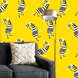 ArtzFolio Printed UV-Resistant Anti-Bacterial Zebra Pattern Peel & Stick Wallpaper-3