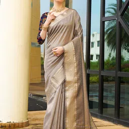KAYOMMI Striped Zari Bhagalpuri Saree-10