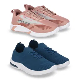 BIRDE Women Pack Of 2 Woven Design Lace Ups Sneakers-picture-9
