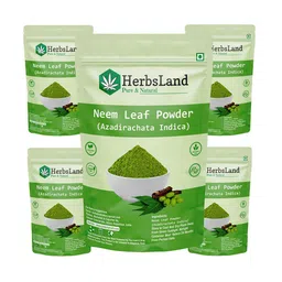 HerbsLand Set Of 5 Neem Leaf Face Pack Powder - 100 g Each-13