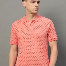 XYRIS Men Printed Polo Collar T-shirt-image-52