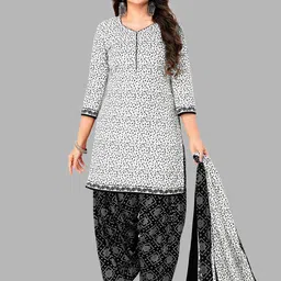shree jeenmata collection Floral Printed Pure Cotton Unstitched Dress Material-image-85