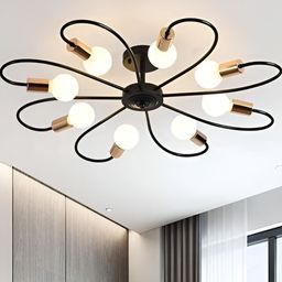 GAUVIK Black Ceiling Lamp-1