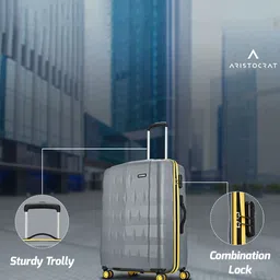 Aristocrat Comet Smooth 8-Wheel Hard-Sided Medium Check-In Trolley Bag image 2