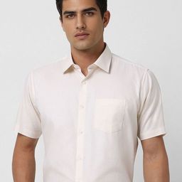 Van Heusen Men Regular Fit Spread Collar Textured Cotton Formal Shirt-picture-15