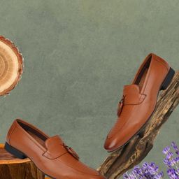 EZOK Men Round Toe Leather Loafers-image-53