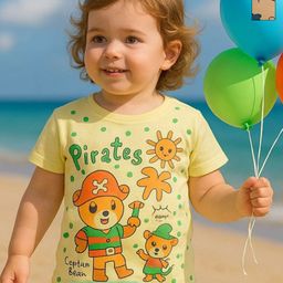 CORTICA Kids 3 Chhota Bheem Printed Applique T-shirt-33