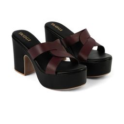 IKAGI Open Toe Block Heels-9