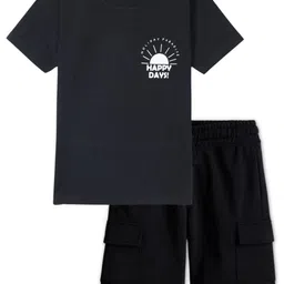 FUNKRAFTS Boys Printed Short Sleeves Pure Cotton T-shirt With Shorts-image-71