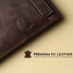 CRAFT LINE Men Textured Two Fold Wallet image 3