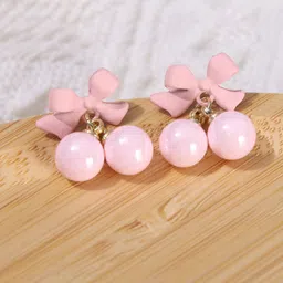 Krelin Gold-Plated Pearls Beaded Bow Shaped Studs-30