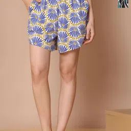 TAG 7 Women Mid Rise Pack Of 2 Printed Lounge Shorts-image-10
