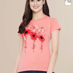 Mast & Harbour Women Pack Of 2 Printed Slim Fit T-shirt-image-88