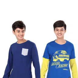 UNOseven Boys Navy Blue Tshirts-picture-33