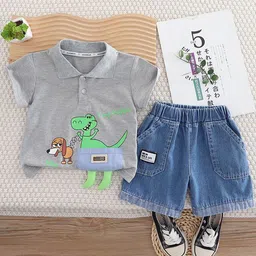 StyleCast x Revolte Kids Animal Printed Pure Cotton T-shirt With Shorts-picture-36