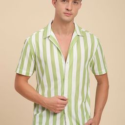 Voroxy Men Relaxed Opaque Striped Casual Shirt-image-54