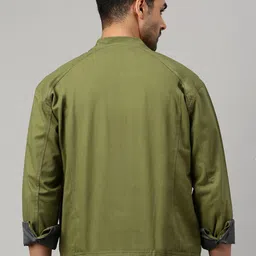 VOXATI Men Open Front Jacket with Patchwork image 4