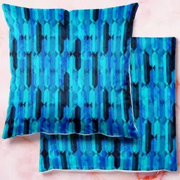 ArtzFolio Multicoloured Set of 2 Velvet Square Cushion Covers-picture-25