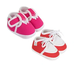 NESKA MODA 0 To 6 Months Baby Pack Of 2 Pair Cotton Butterfly Frill Newborn Soft Infant Booties-image-87