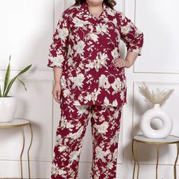 KALINI Printed Pure Cotton Shirt & Trousers Co-Ord Set-picture-51