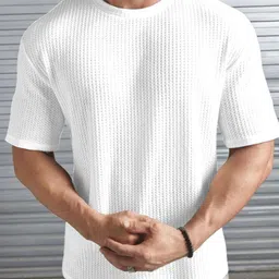 HUSHBUCKS Men Self Design Round Neck T-shirt-picture-19