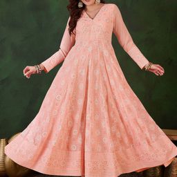 Sangria Women Ethnic Motifs Printed Fit & Flared Maxi Ethnic Dress With Pleated-image-52