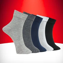 MJE Unisex Pack Of 5 Everyday Lightweight Ankle-Length Socks-image-44