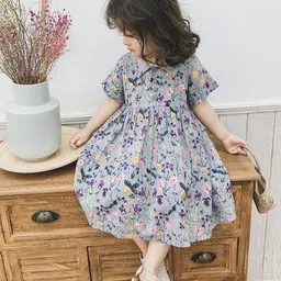 LULU & SKY Floral Print Fit & Flare Dress-picture-4