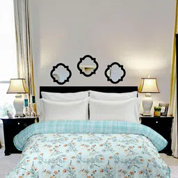 Anadhika Blue & White Floral Printed Cotton 180TC Single Bed AC Room Dohar-picture-34