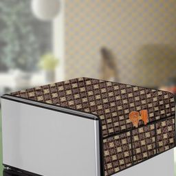 The Furnishing Tree Brown Printed Refrigerator Cover-image-87