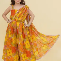 Bitiya by Bhama Floral Print Off-Shoulder Fit & Flare Maxi Dress-image-43