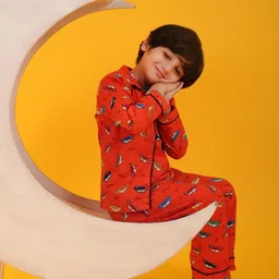 Jam & Sugar Boys Printed Pure Cotton Night suit-image-71