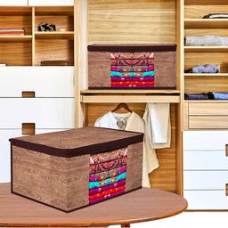 Kuber Industries Brown Set of 3 Regular Multi-Utility Organisers-54