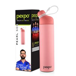 Pexpo Peach-Coloured Single Stainless Steel Water Bottle-picture-20