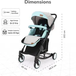 r for rabbit Rock N Roll - The Rocking Baby Stroller and Pram for Baby/Kids with Easy Compact Folding (Green) Stroller Cum Rocker image 5