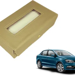 Basic-Beige Tissue Box Leatherette-462 Vehicle Tissue Dispenser-image-79