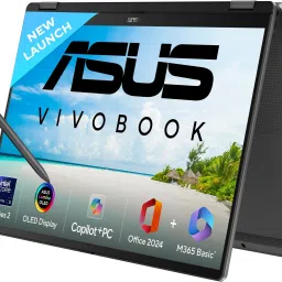 ASUS Vivobook 14 Flip OLED (2025) Copilot + PC with Office 2024 + M365 Basic*, AI PC Intel Core Ultra 5 226V - (16 GB/512 GB SSD/Windows 11 Home) TP3407SA-QL024WS 2 in 1 Laptop-image-13