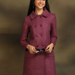 CHKOKKO Spread Collar Longline Winter Overcoat-image-3