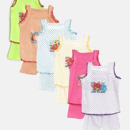 MANZON Girls Pack of 6 Printed Top with Shorts-image-8