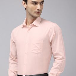 Van Heusen Custom Geometric Self Design Pure Cotton Formal Shirt-image-84
