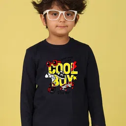 NUSYL Boys Typography Printed Cotton T-shirt-image-41