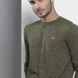 Tommy Hilfiger Men Charcoal Grey Solid Pullover Sweater-picture-21