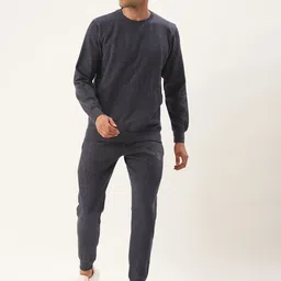 Sports52 wear Solid Round Neck Sweatshirt And Mid-Rise Jogger-picture-45