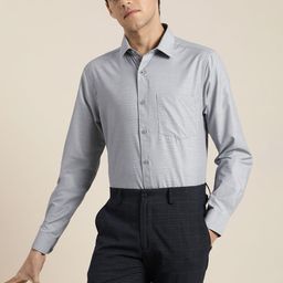 INVICTUS Men Grey Slim Fit Solid Formal Shirt-image-77