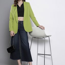Boohoo Notched Lapel Collar Regular Fit Front-Open Formal Blazer-26