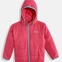 Allen Solly Junior Girls Pink Solid Padded Jacket-image-63
