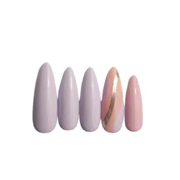 SOEZI Set Of 5 Artificial Press On Nails - Lilac serenity-image-50