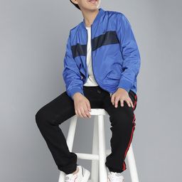 Nautica Boys Blue & Black Colourblocked Bomber Jacket-image-94